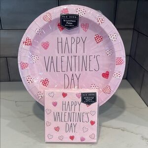 Rae Dunn “Happy ❤️Valentine’s Day” 💕Galentine Party Plates & Napkins